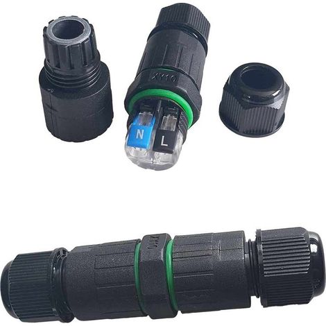 2 Connettori Veloce IP68 Forma I Manicotto Collegamento Cavo Esterno 77x20mm