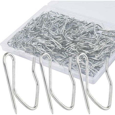 Crochet de rideau, broche de crochet de rideau 58pcs, broche de crochet en acier inoxydable pour rideau, rideau de douche, rideau de porte (1/4)