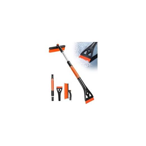 Grattoir Voiture Givre avec Grattoir à Glace et Pelle, Degivreure Vitre pour Pare Brise de Hiver 64-80cm, Tête Rotative 360°, Léger et Anti-Rayures pour Pare-Brise, Toit, SUV, Camion