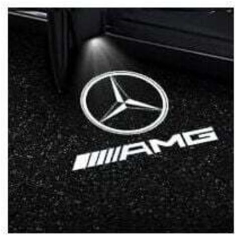 SNQ – Lot de 2 projecteurs de logo LED pour portes de voiture – Compatible Mercedes Benz Classe A/B/C/E/GLS/GLC – Tension DC 12V-24V – Installation facile