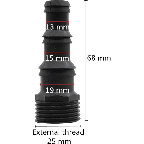 Raccord cannelé multifonction pour tuyau d'aérographe, raccord de réparation rapide, embout de tuyau (A) 1/2", 5/8", 3/4", raccord de tube (1/5)