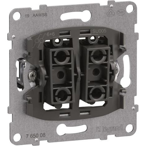 Legrand SEANO Einsatz 765008 Doppelwechselschalter 10AX Steckklemmen 10 (765008)