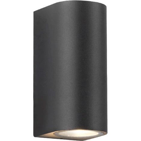 murale extérieure étanche à 2 lumières, murale extérieure à éclairage haut et bas, lumière extérieure moderne à LED, s murales de fond de décoration de couloir à douille GU10 (1/5)