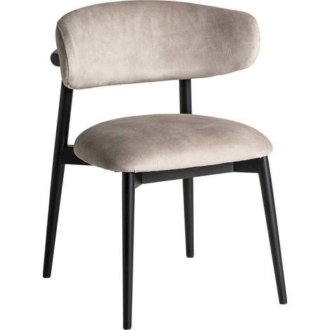Chaise Zell Art Déco en bois élégant - Noir mat profond (1/5)