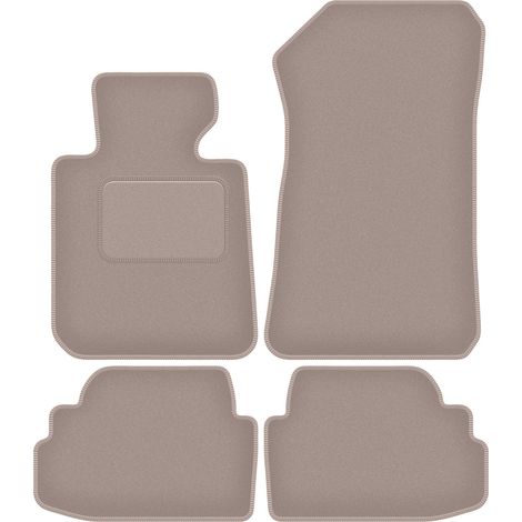 Alfombrillas de terciopelo para coche: BMW Serie 1 E82 coup茅 (2007-2013) beige (1/5)