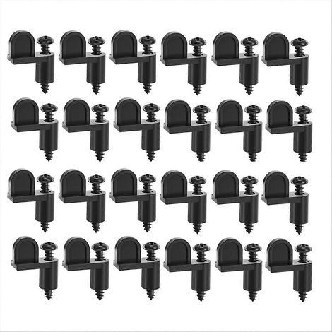 Lot de 24 clips de fixation décalés pour moustiquaires de fenêtre (3/8 po) avec vis, pour la fixation des moustiquaires d'hiver et des fenêtres anti-tempête. (1/5)