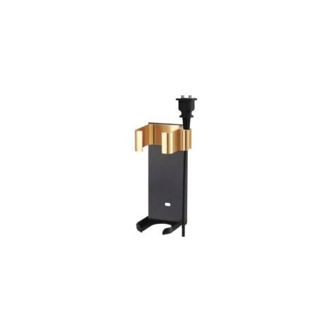 Soporte de pared para plancha de pelo, soporte metálico, compatible con secadores de pelo (sin tornillos). - Crezuo