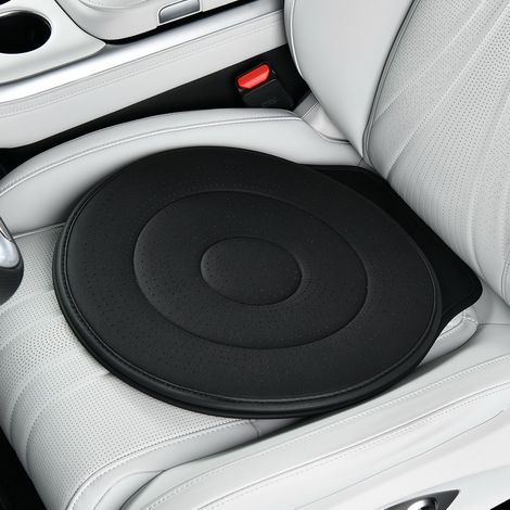 Coussin de siège auto pivotant à 360 degrés, coussin de siège rotatif rond et antidérapant pour un meilleur maintien, coussin d'appui amovible et portable pour l'intérieur des véhicules, universel pou (1/4)