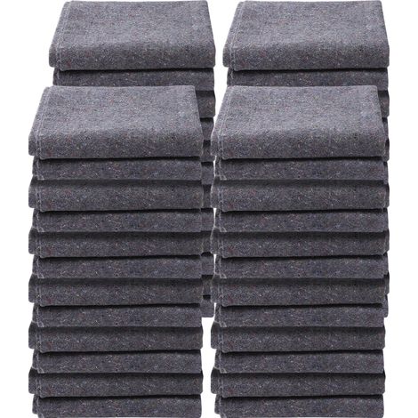 Mophorn Moving Blankets 72„ x 54“ 21 lbs/dz Gewicht 24 Packs Professional Recycled Cotton Packing Blanket Large Heavy Duty Versand Mover Pads Perfekt für den Schutz der Möbel Böden Geräte