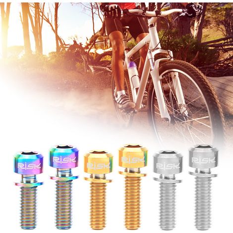 RISK – boulons en titane Ti M6 × 18/20mm, vis pour étrier de frein à disque de vtt avec entretoise d'adaptateur, 4 pièces (1/5)