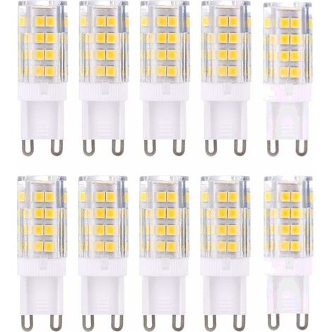 G9 LED Lampe Ampoules, Blanc Chaud 3000K 5W Lumiere équivalent aux ampoules halogènes de 40 W 420 lumens not dimmable, lot de 10 (1/4)