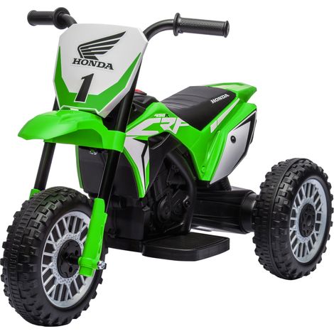 Moto électrique Honda enfant 3 km/h effets sonores 18-36 mois verte