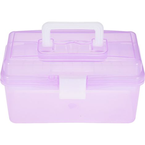 Boîte de rangement transparente en plastique pour matériel de peinture (aquarelle, huile), étui multifonctionnel et portable pour artistes et étudiants. (1/5)