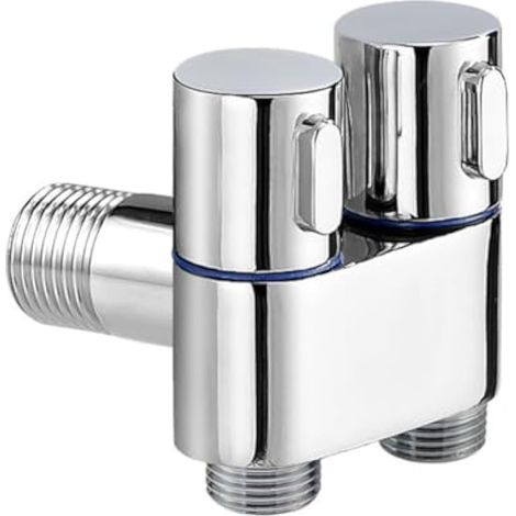 Ensemble de douchette murale Langgi pour salle de bain, robinet à double commande 1 en 2 sorties, douchette de bidet portable pour toilettes, douchette de bidet portable pour toilettes (1/5)