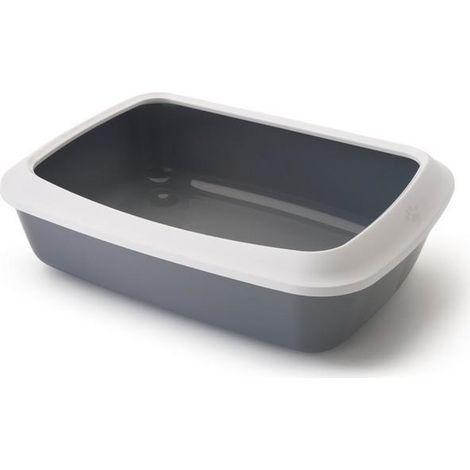 Savic Iriz 50 Litter Tray + Rim White/Cold Grey PK6 - 37667