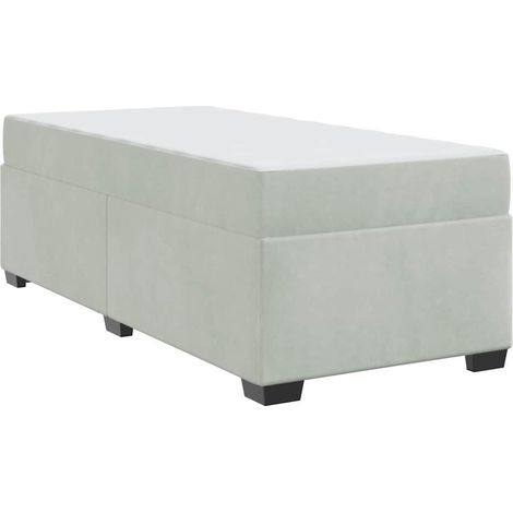 Estructura de cama con colchón Gris Claro 90 x 190 cm tela vidaXL (1/5)