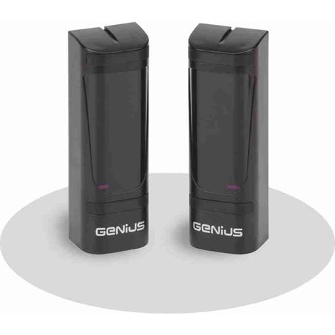 Genius – 6100147 Détecteur de mouvement photocellule extérieure 20MT 24V – Auto-alignant – Pour espaces confinés – Conformité EN12453 (1/2)