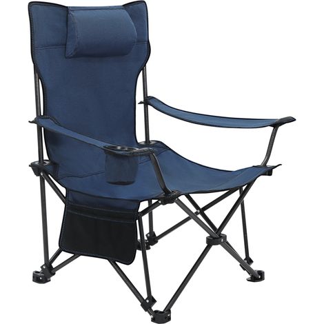 Chaise de camping portable, chaise de pêche avec repose-pieds extensible, chaise pliante ergonomique, chaise de randonnée, chaise de loisirs (1/5)