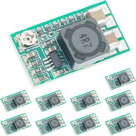 Mini DC-DC 12-24 V à 5 V 3 A Module d'alimentation abaisseur Convertisseur de tension réglable 97,5% d'efficacité 1,8 V 2,5 V 3,3 V 5 V 9 V 12 V - 10 pièces (1/5)