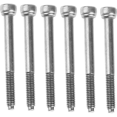 x 42 mm Schrauben für E-Gitarren-Steg, doppelt verriegelnde Tremoloschrauben, Schwarz-Nickel (1/5)