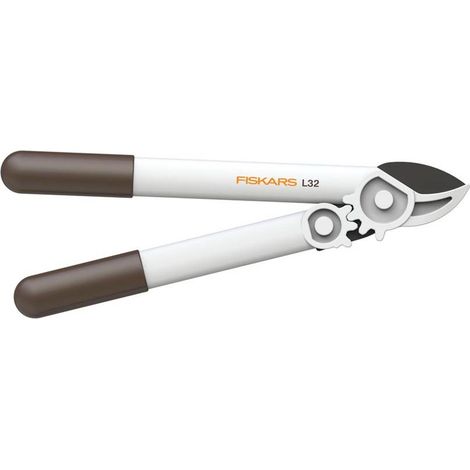 Fiskars – Coupe-branches à crémaillère PowerGear™ 39,5 cm – Coupe max 35 mm – Poignées FiberComp™ – Pour bois sec et mort