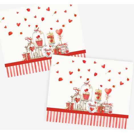 Tovaglietta americana idrorepellente set 2 pezzi Secret Love (1/2)