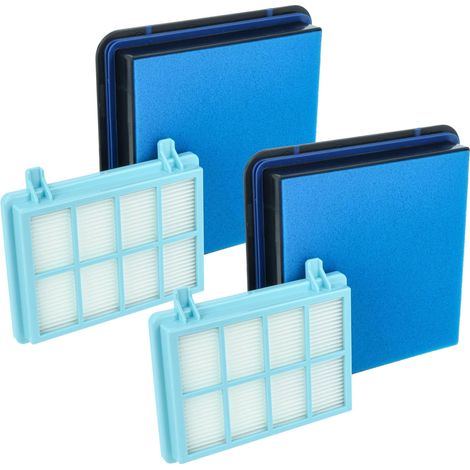 vhbw 6x filtro sostituisce Philips FC8010/02, FC8010/01 per aspirapolvere - filtro HEPA, filtro salva-motore, filtro di spugna