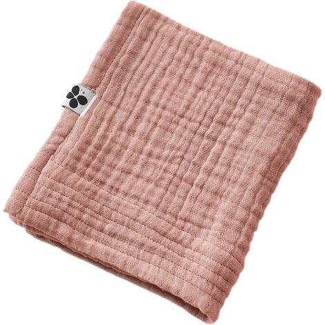 Serviette invité 30 x 50 cm Gaze de coton unie Gaïa l'Effet Papillon - Gaia Rose Pêche - (1/5)