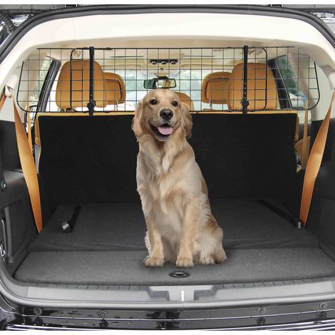 Grille de séparation universelle pour chien en voiture, barrière de sécurité pour chien avec largeur réglable en continu, cloison pour coffre, barrière de sécurité pour chien, barrière de protection 9
