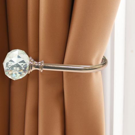 Embrasses à Rideaux Crochets Murals U Métal Curtain Tiebacks, Rideau Metallique -2 Pack (1/5)