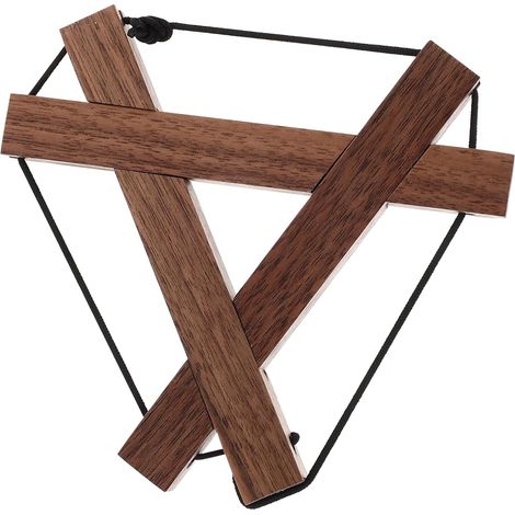 Dessous de plat triangulaire en noyer noir pour casseroles et poêles chaudes, dessous de plat résistant à la chaleur pour la cuisine et le camping (1/5)