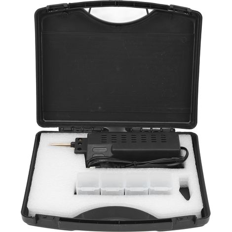 Ortviai Kit de soudure plastique 220-250 V pour pare-chocs auto/moto – machine robuste noire avec 200 agrafes ABS + alliage d’aluminium (1/5)