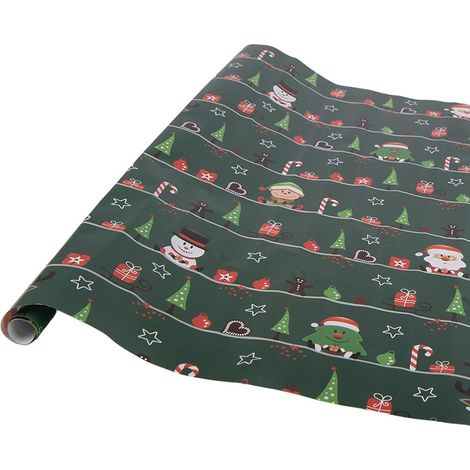 Papier Cadeau pour Emballage Festif et Anniversaire en Papier Vert Lot de 3 Rouleaux 50x75 cm - PANGIVO (1/4)