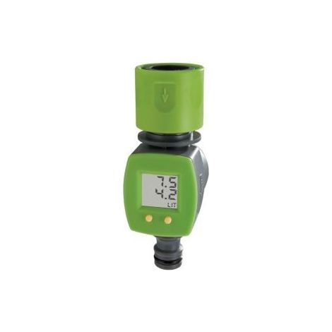 Negomix – Compteur d'eau avec filetage plomberie – Installation facile entre point d'eau et tuyau – Consommation instantanée et cumulée