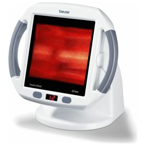 Beurer IL 50 Infrared Heat Lamp 300W for Treating Colds and Muscle Tension with Adjustable Shade - White