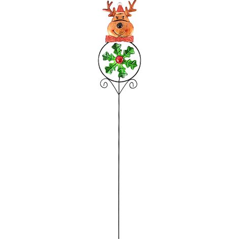 Moulin À Vent De Noël - Support En Métal Pour Jardin - Décor Extérieur Avec Personnages De Noël - 1 Pièce (1/4)