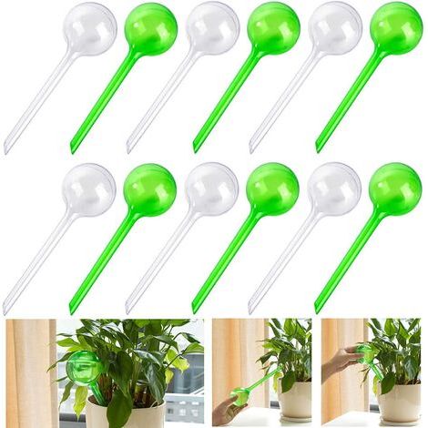 oules D'arrosage Automatique Matériel d'Arrosage Automatique en PVC pour Plantes Plante Arrosage Ampoules Boules d'irrigation pour Plantes de Jardin, Bonsa, Plantes en Pot 12 pièces (1/5)