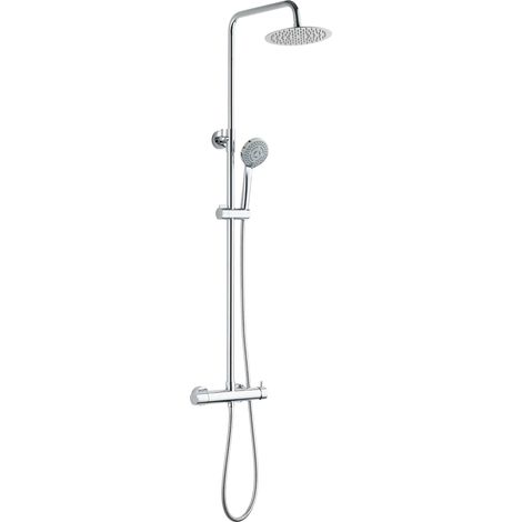 Saliscendi Asta con Soffione Ø 20 cm in Acciaio Ibiza (1/2)