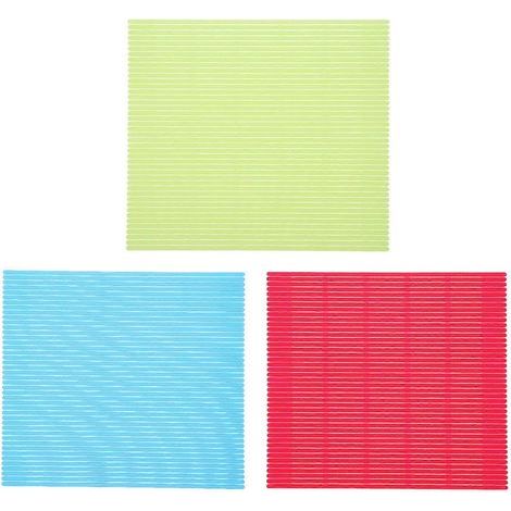 Set mit 3 Sushi-Matten, Sushi-Vorbereitungskissen, Kunststoffvorhang, Zubehör für selbstgemachtes Sushi – 23,00 x 21,00 x 0,20 cm (1/4)