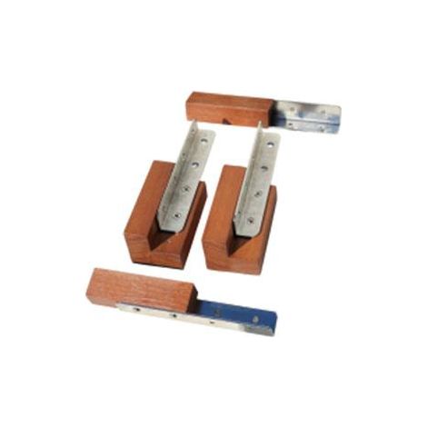 Kit de profundidad o pie para revestimiento de madera tratada  S  M  L  Rejilla protectora para aire acondicionado y bombas de calor