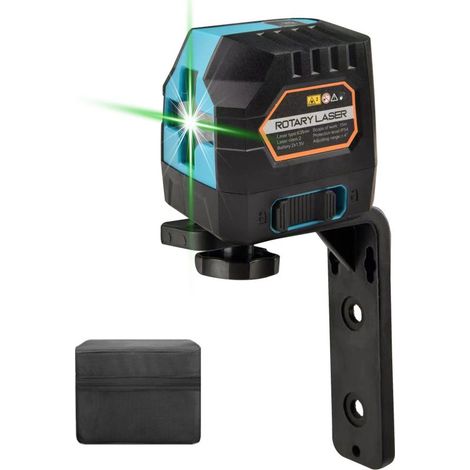 Niveau laser 2 lignes vertes haute luminosité Autonivelant 4° Vertical/horizontal Pour pose carrelage, portes, fenêtres, cloisons Chantier et déco (1/5)