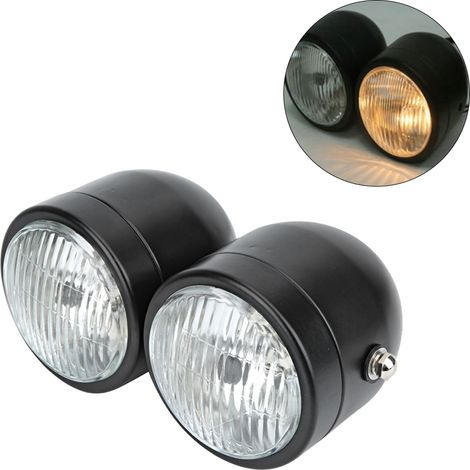 Phare avant double pour moto, partie modifiée, lampe à double phare (sans support)