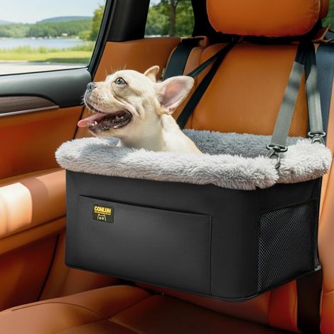 Hundeautositz bis 9kg mit Stahlrahmen & Sicherheitsleine (1/5)