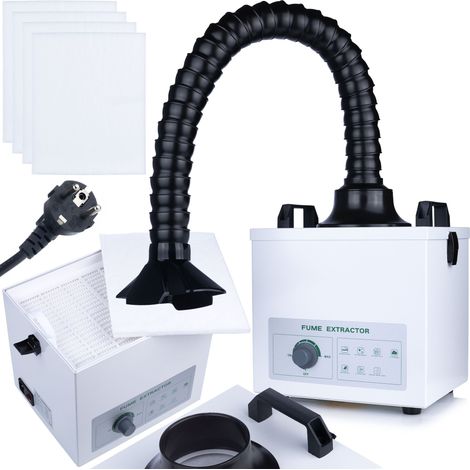Rosfix XL100 Lötrauchabsauger – 100W  200 m³/h  HEPA Set Aktivkohle 5x Vorfilter  Schlauch 77 cm