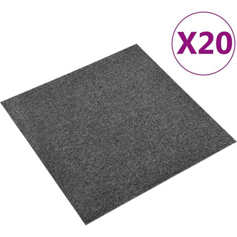 Tapis 20 pcs Anthracite 50 x 50 cm 100% Polypropylène