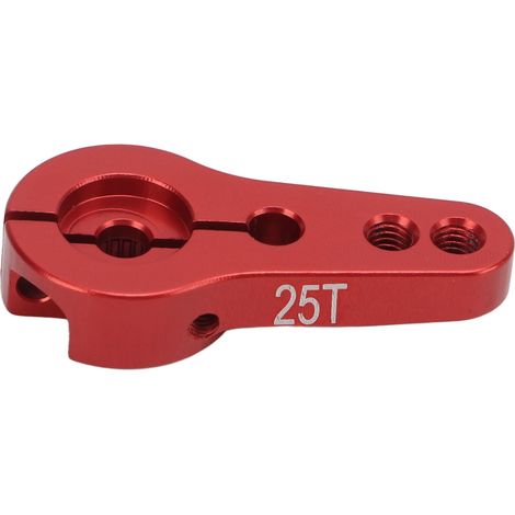 Bras de servo en aluminium réglables, cannelure 25T, filetage M3, pour voitures RC AXI90075, AXI90104 et AX90058 (rouge). (1/5)