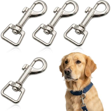 4 Pcs Mousquetons Pivotants 360° Mousqueton, Mousqueton Pivotant, Mousqueton Laisse Chien, pour Laisse de Chien, Paracorde, Clés, Bricolage, Camping, Extérieur (1/5)