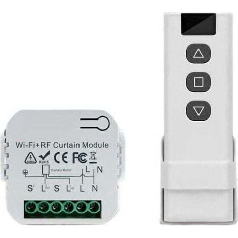 Module Volet Roulant Connecté avec Télécommande RF – Contrôle précis en %, compatible Alexa & Google Home, relais mural inclus (1/4)