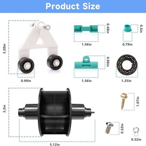 Kit cadre et turbine pour aspirateur de piscine AXV621DAT – Compatible avec Hayward AXV621DAT – Pièce de rechange (1/4)