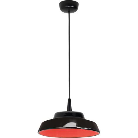 Circus Black Suspension Led 8W 3000K D.24 Cm En Céramique Artisanale Faite À La Main Couleur Rouge Pour Intérieurs Design Moderne Et Élégant (1/2)